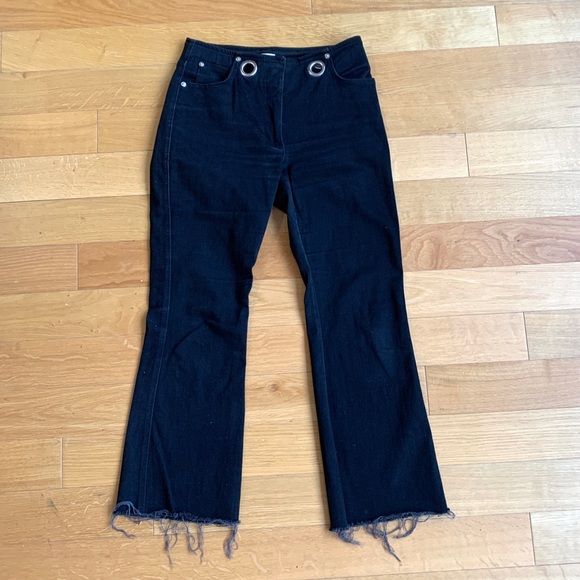Miaou Black Straight Leg Jeans with Belt - Picture 1 of 13
